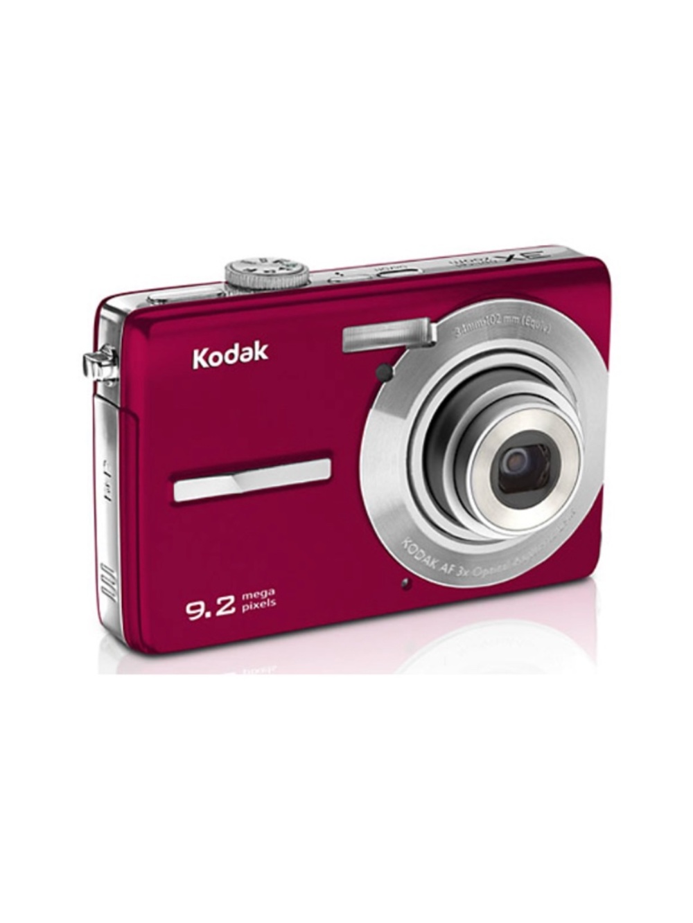 Kodak EasyShare M320 9.2MP Digital Camera Red Bundle w/ Charger, SD Card & 2 Bat
